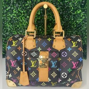 Louis Vuitton Murakami Black Multicolor Speedy 30